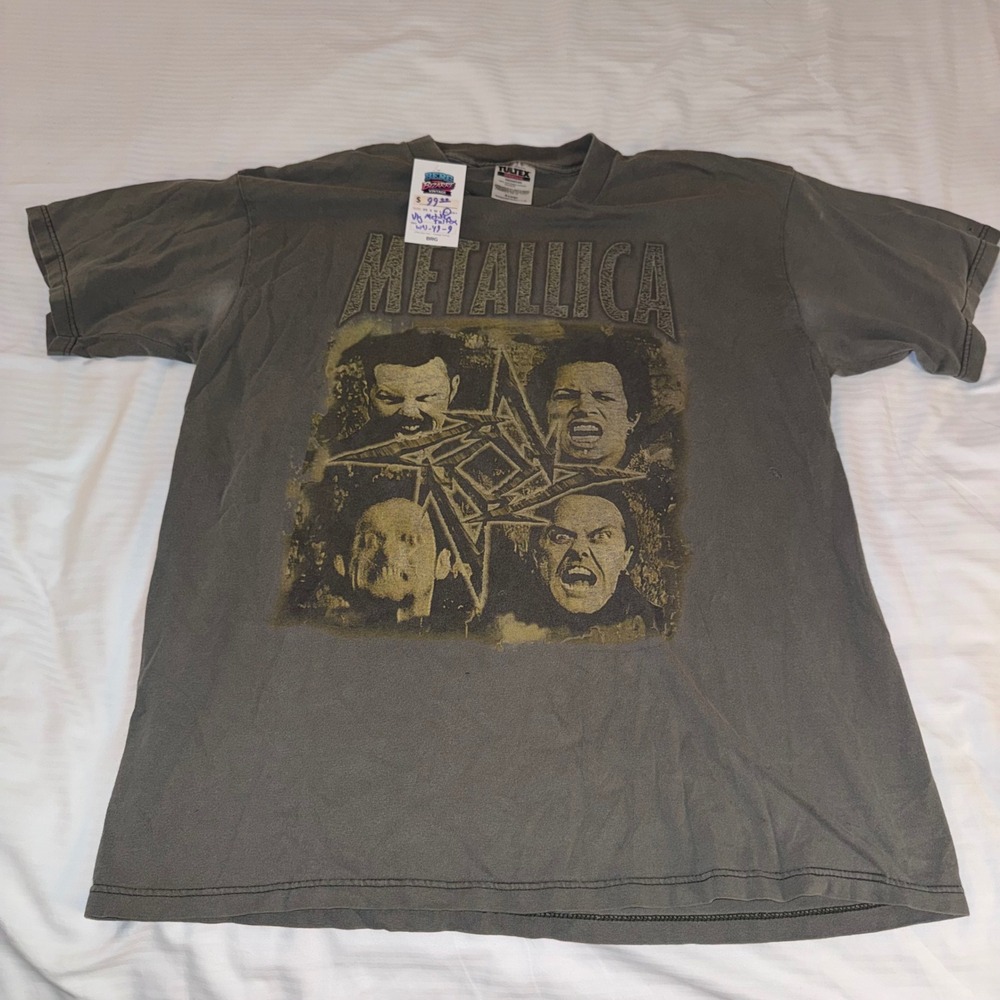 Metallica T-Shirt Mens XL Gray Good Vintage 1997 Poor Touring Me Tultex Band Tee